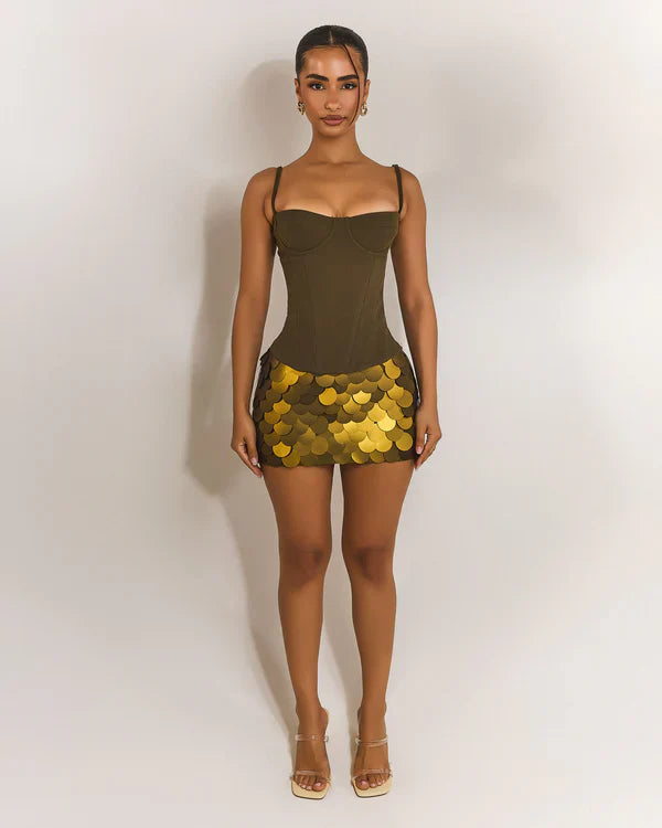 Olive Siren Lace-Up Corset