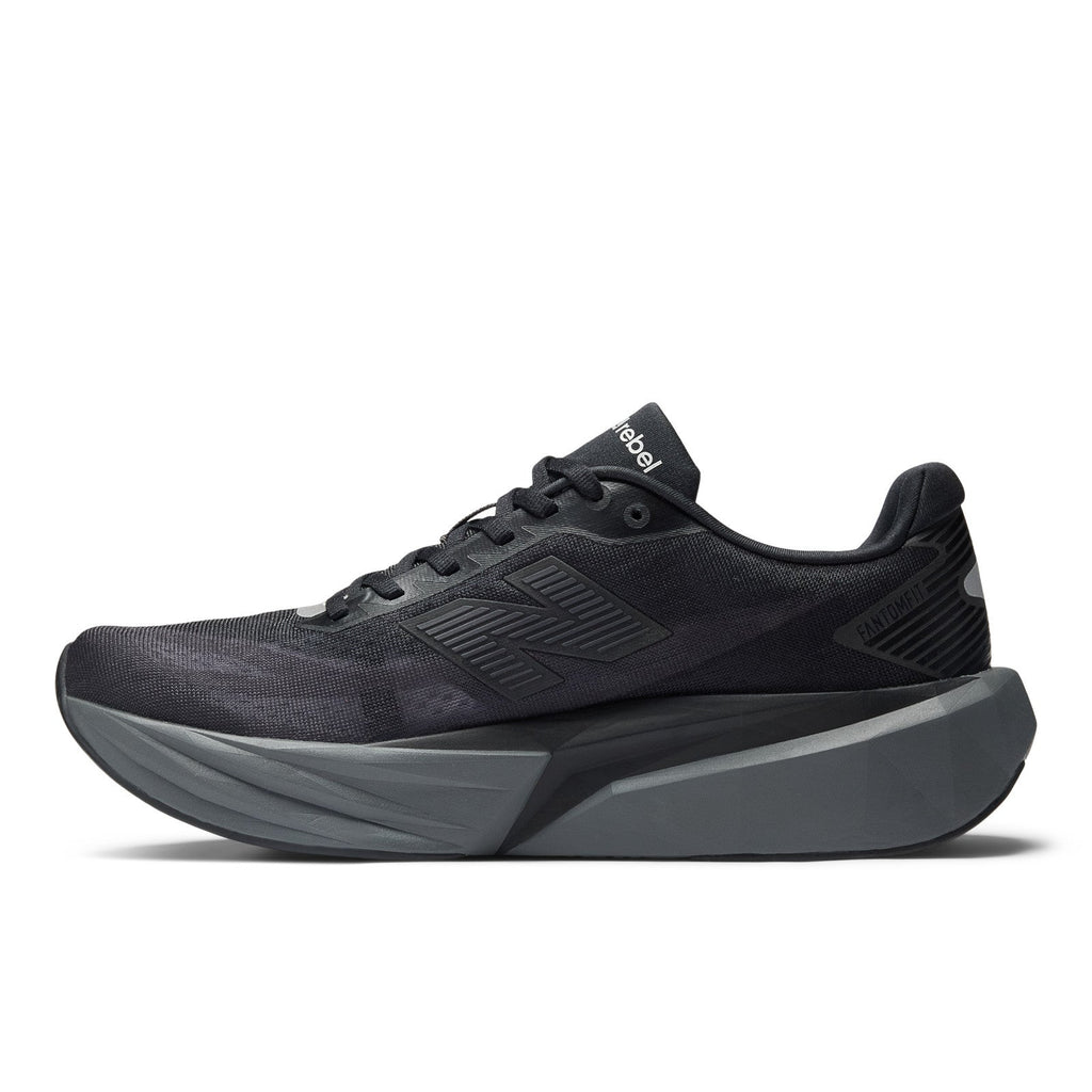 Men's FuelCell Rebel v5 in Black with Castlerock and Silver Metallic
