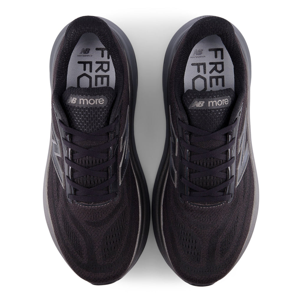 Men's Fresh Foam X More v6 in Black with Castlerock and Black Metallic