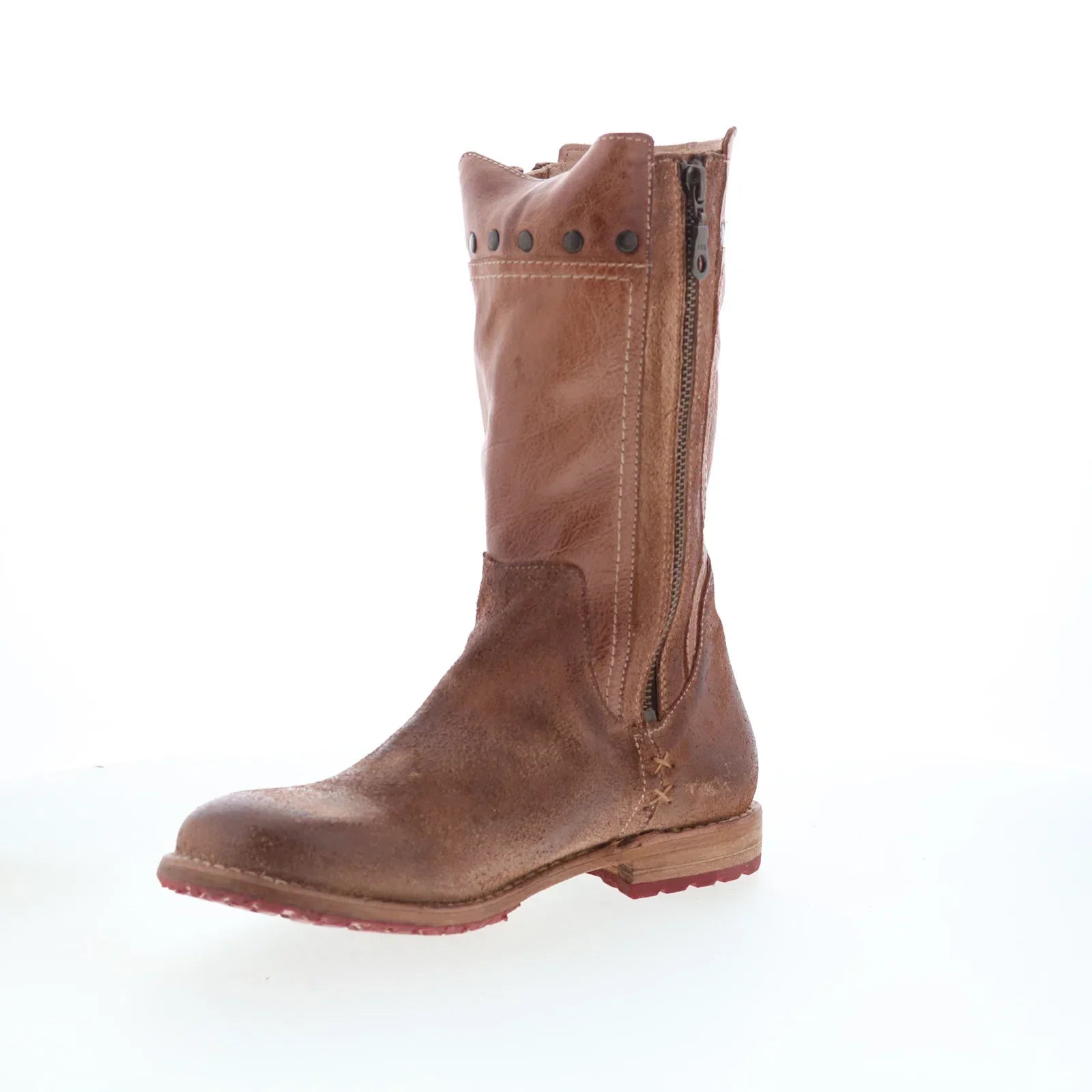 Bed Stu Venmont F301002 Womens Brown Leather Zipper Western Boots