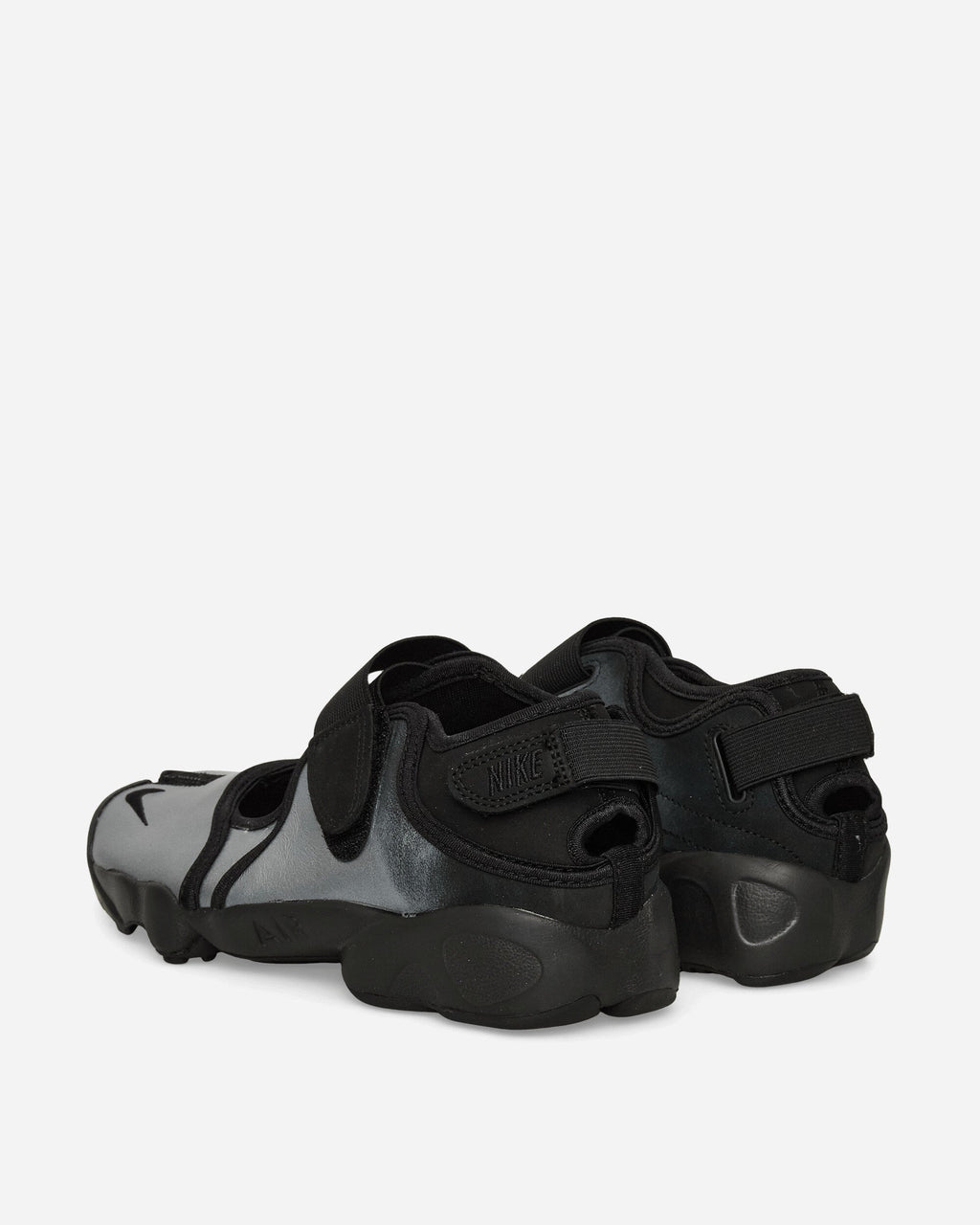 Women's Air Rift Leather Sandals Metallic Silver / Black