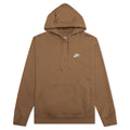 Sportswear Club Fleece Pullover Hoodie - Dark Driftwood/White