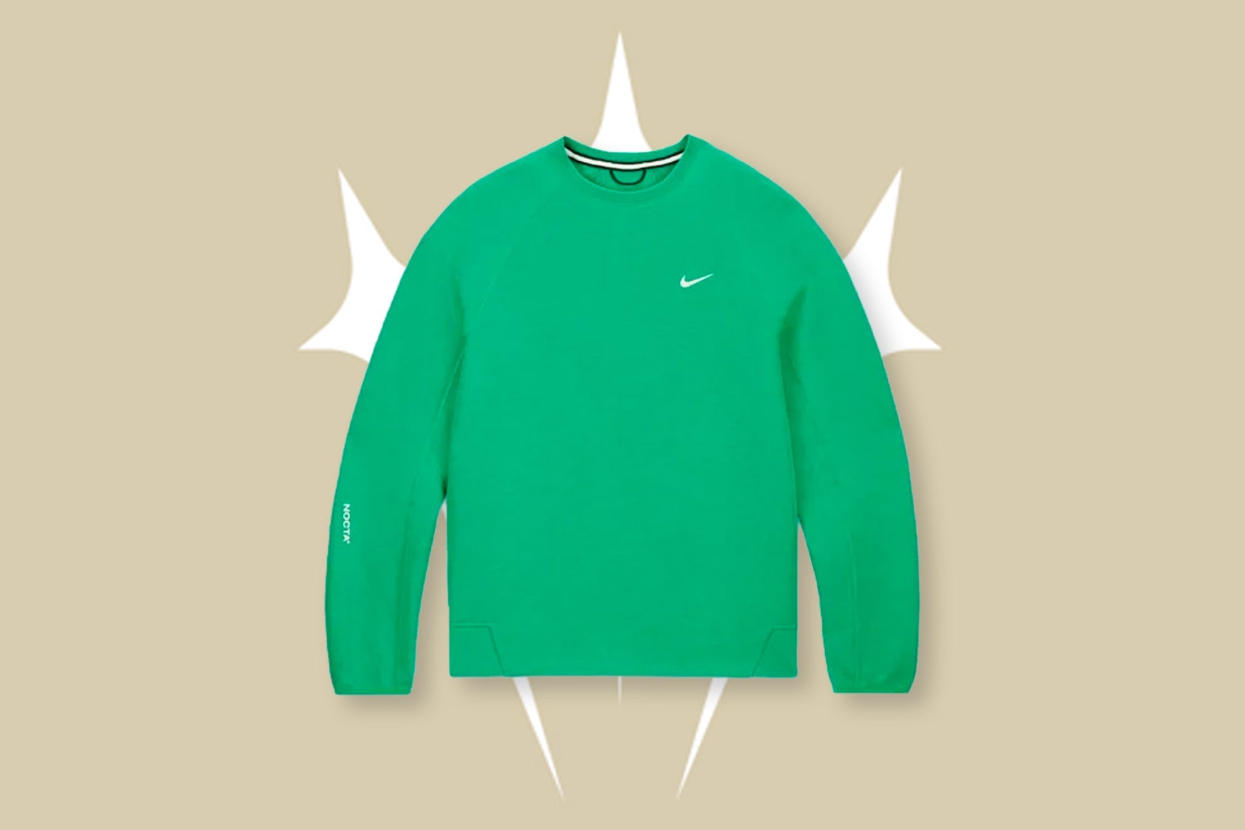 NOCTA Tech Fleece Crew - Stadium Green/Sail