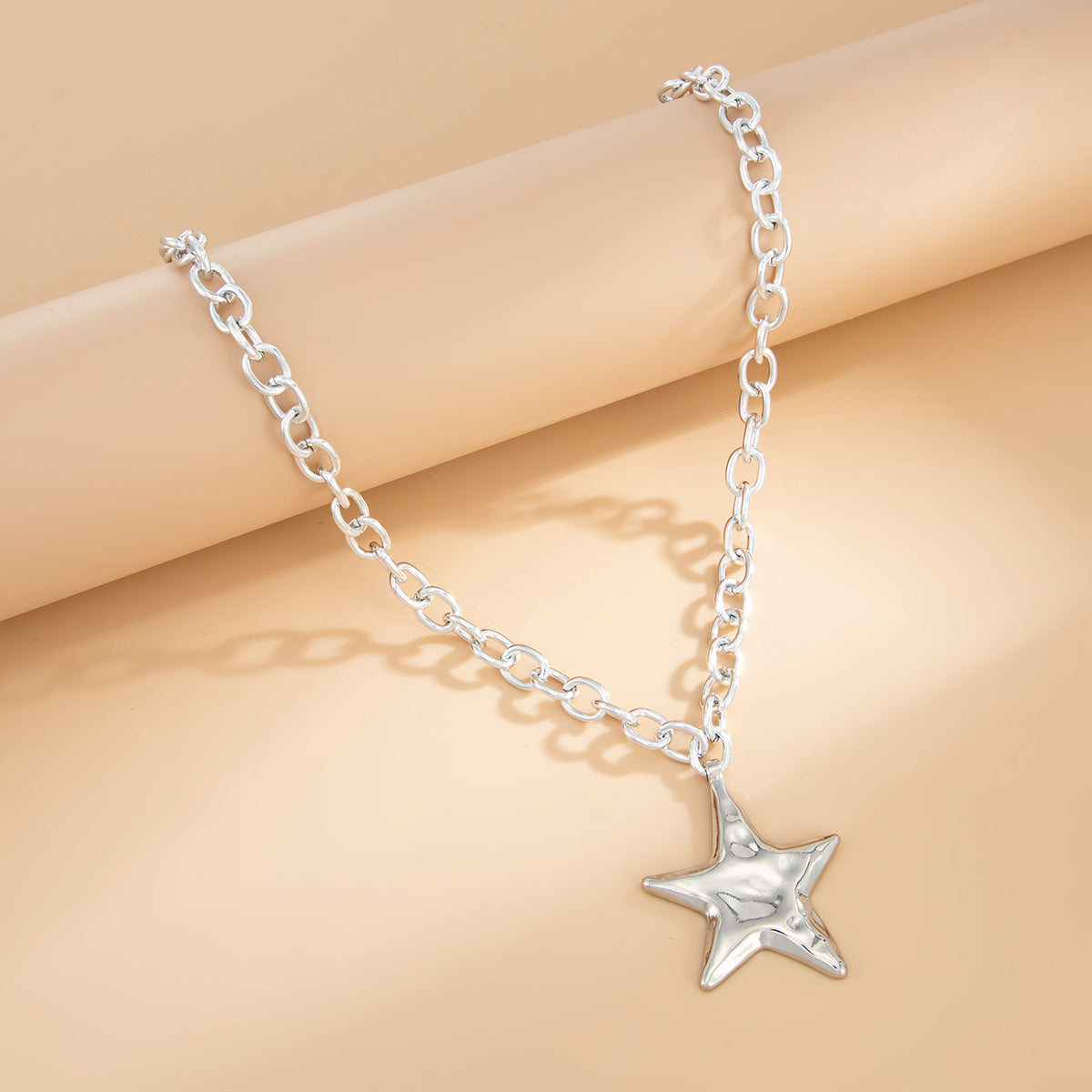 Hammered Star Pendant Necklace