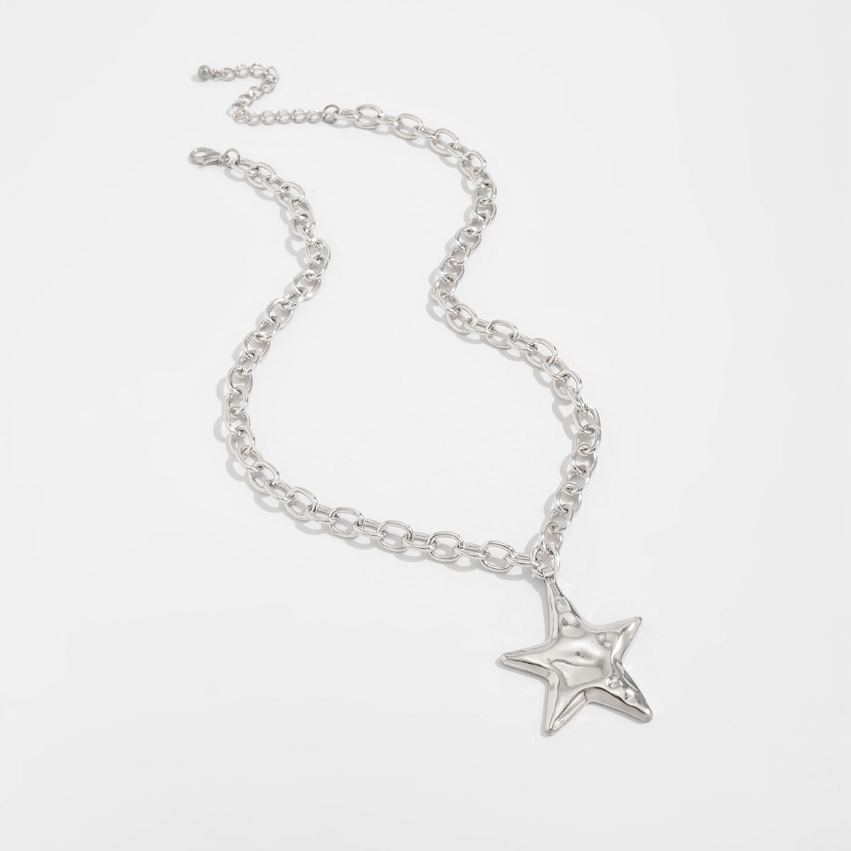 Hammered Star Pendant Necklace