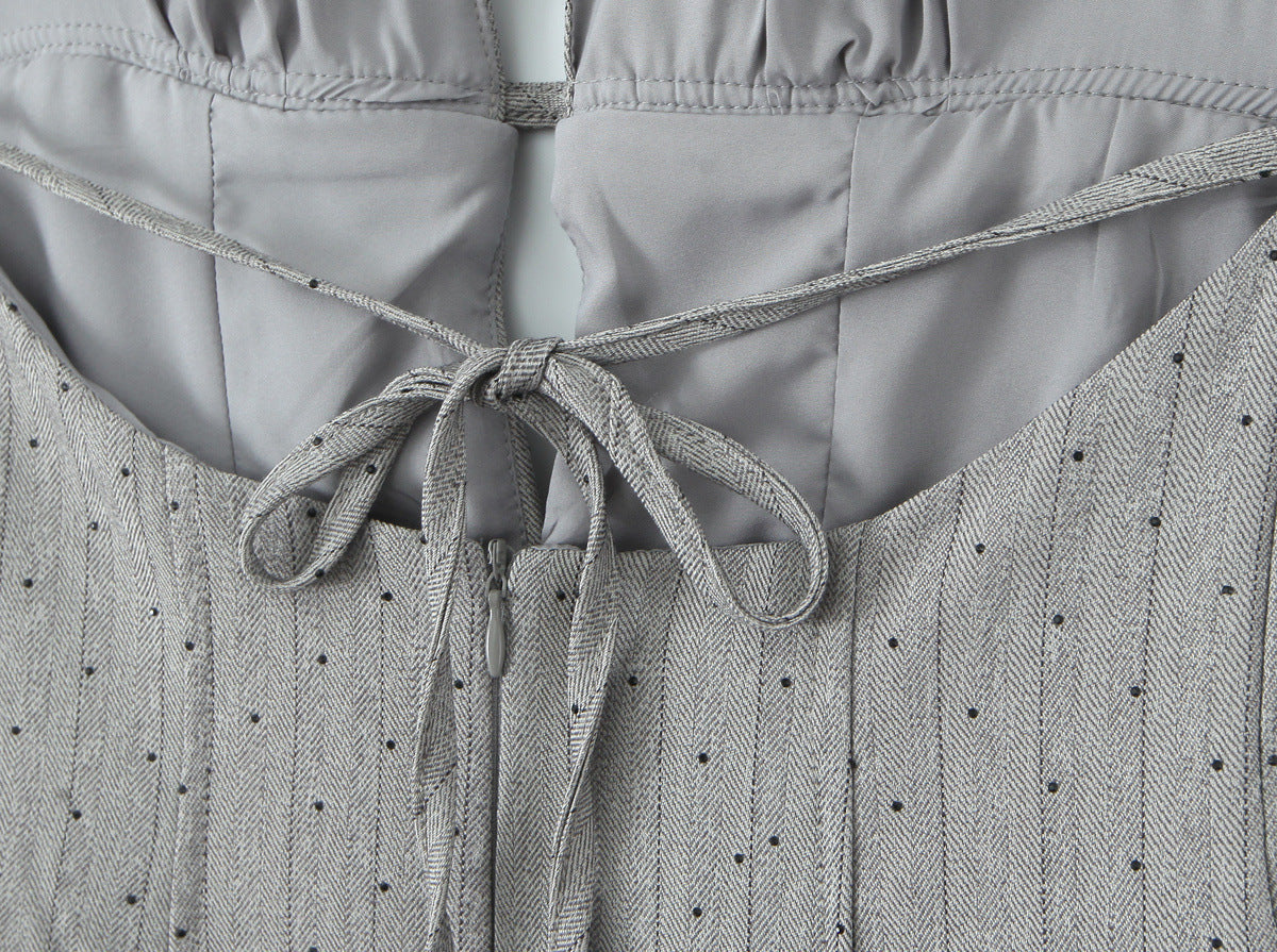 Silver Dottie Crystal Mini Dress