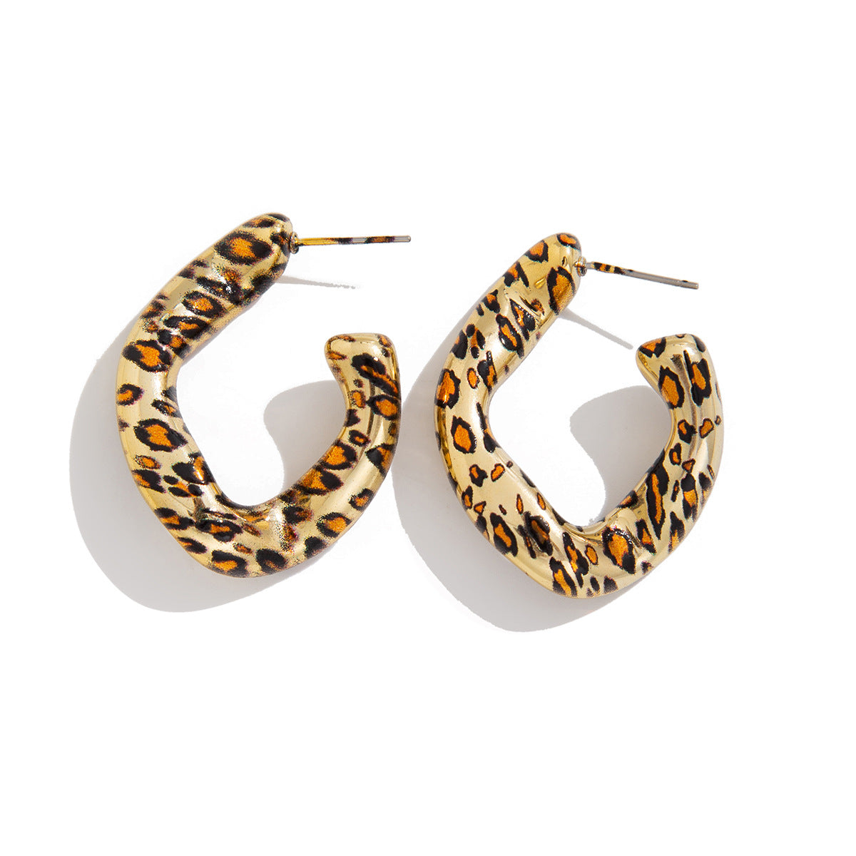 Noira Leopard Geometry Earrings