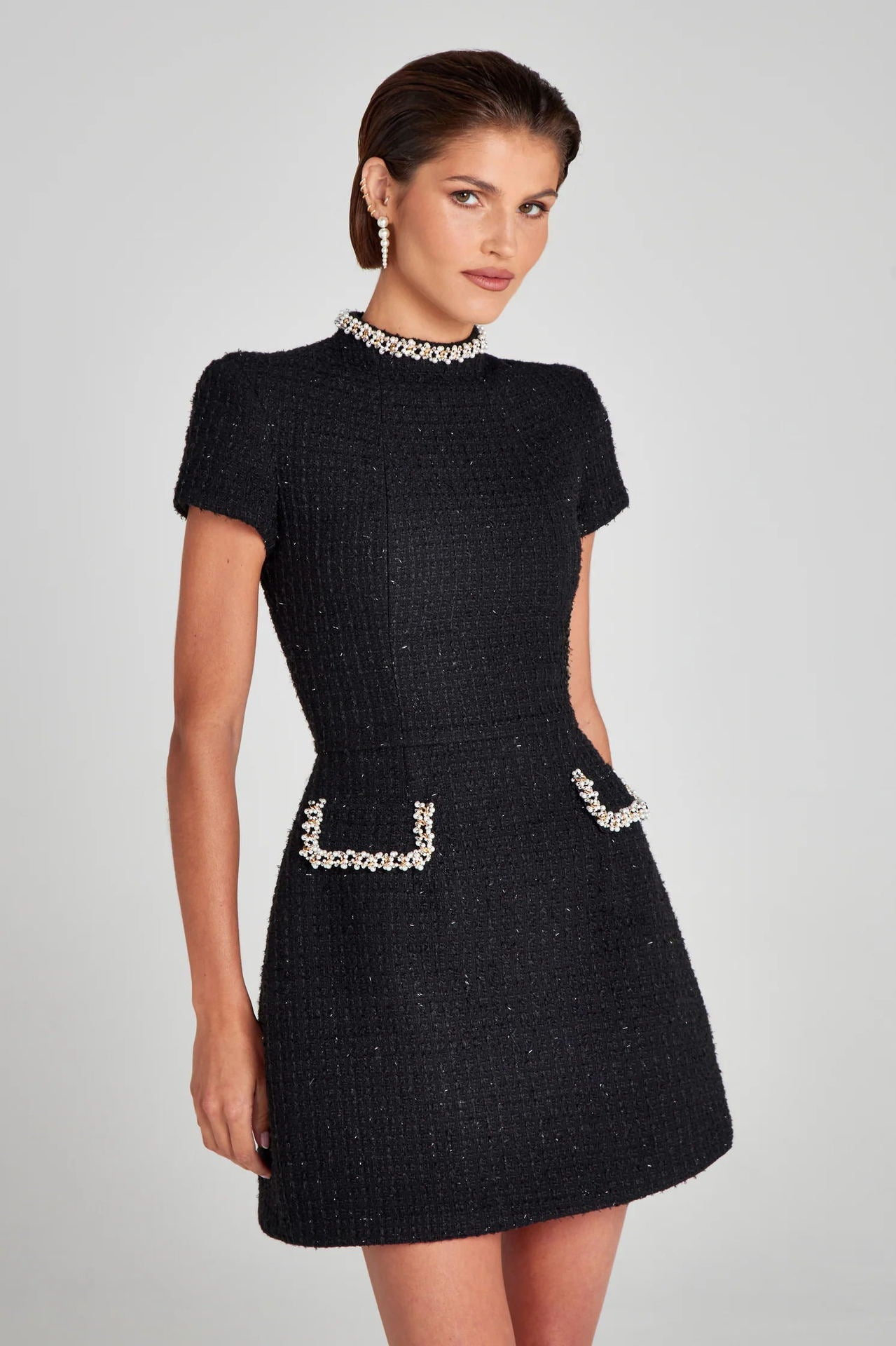 Black Couture Pocket Dress