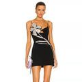Midnight Bouquet Bandage Mini Dress