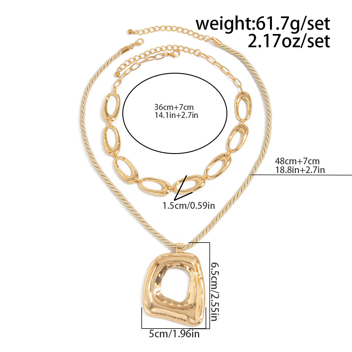 Orilla Sculpted Circle Necklace Set