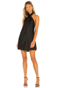 Noir Eclipse Halter Mini Dress