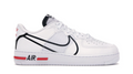Air Force 1 React White Black Red (GS)
