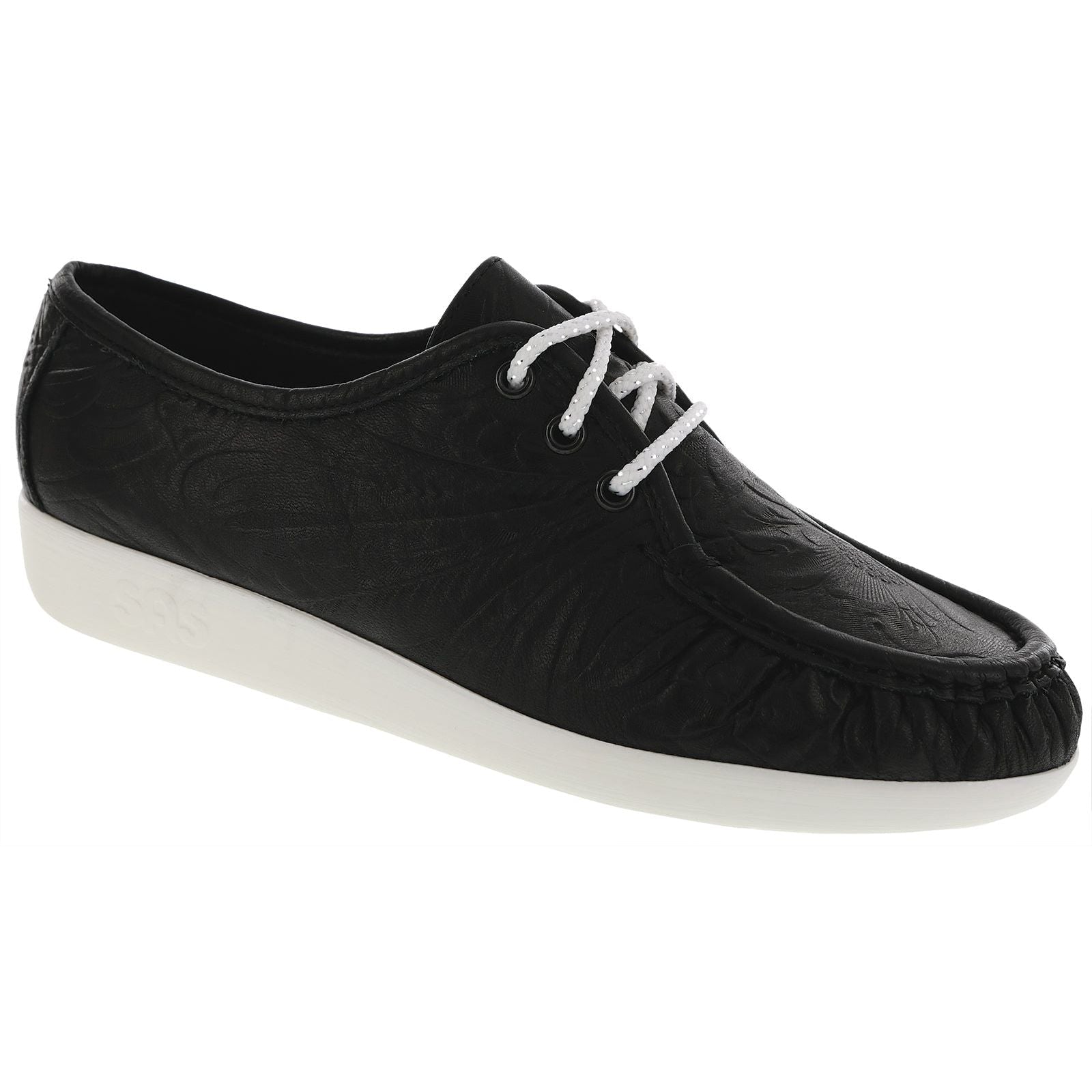 Women's Siesta Lace Up Loafer in Black Larse