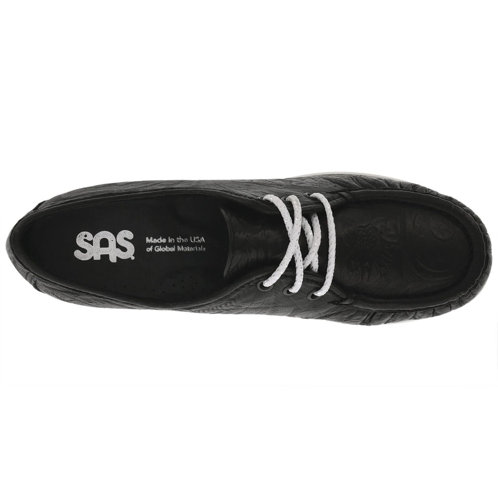 Women's Siesta Lace Up Loafer in Black Larse