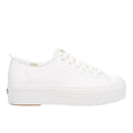 Triple Up Leather Lace Up Sneakers