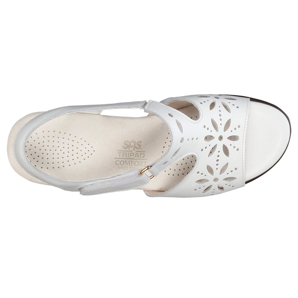 Women's Sunburst Heel Strap Sandal in White