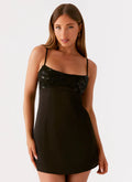 Midnight Beaded Grace Mini Dress