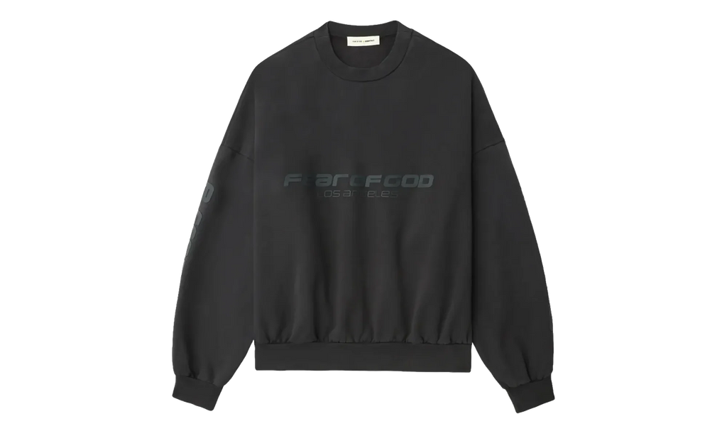 Los Angeles Heavy Fleece Cropped Sweatshirt "Vintage Black" 192HO256893F