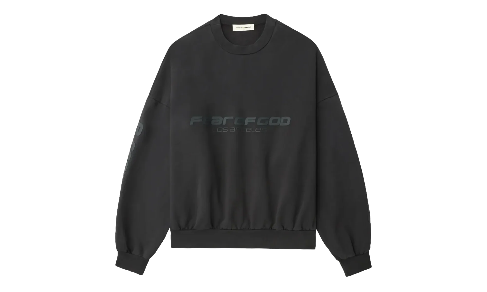 Los Angeles Heavy Fleece Cropped Sweatshirt "Vintage Black" 192HO256893F