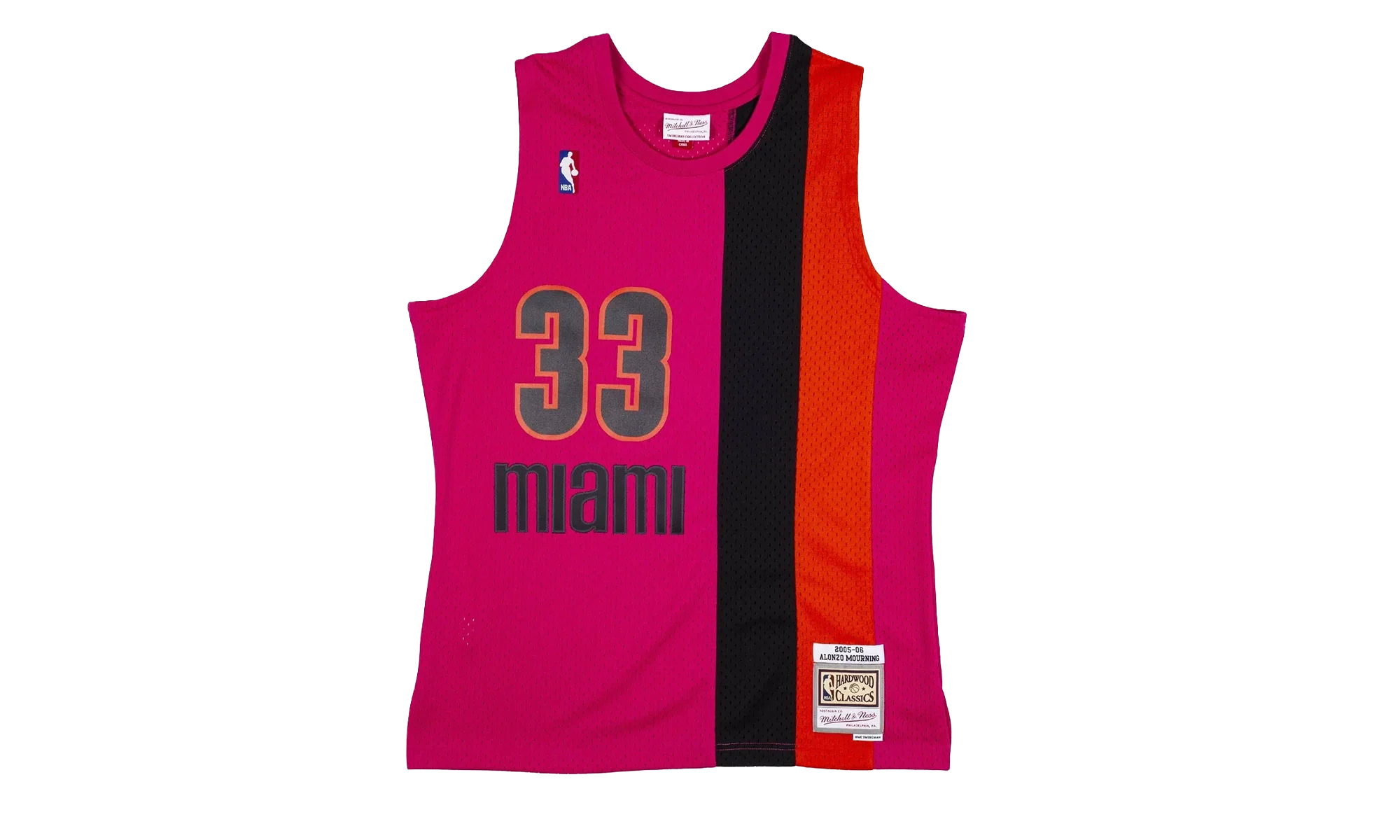 NBA Alonzo Mourning Reload Swingman Jersey "2005 Miami Heat - Pink" SMJYCP19297 MHEPINK05AMO