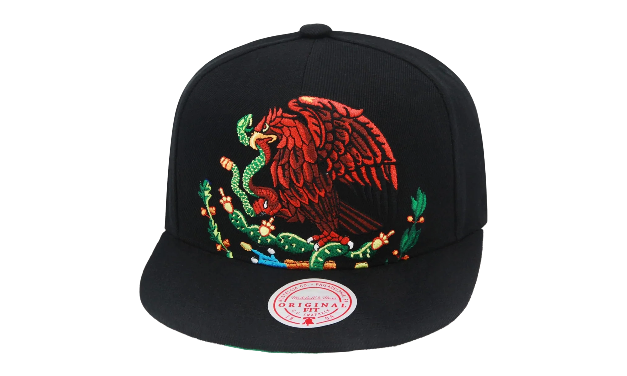 Branded Cropped Eagle Snapback Cap "Mexican Flag - Black" 6HSSTD17420 MNNBLCK