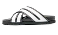 Criss-Cross Slip-On Sandals "Black/White" 231695M234013