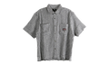 Crinkled Check Short Sleeve Shirt "BLACK" 1110371 BLAC
