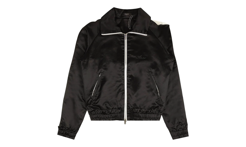 Full Zip Satin Track Jacket "Black" MJT001 001