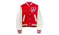 Mix Leather Varsity Jacket "Pharrell Williams - Bright Red/White" 1AFIQJ