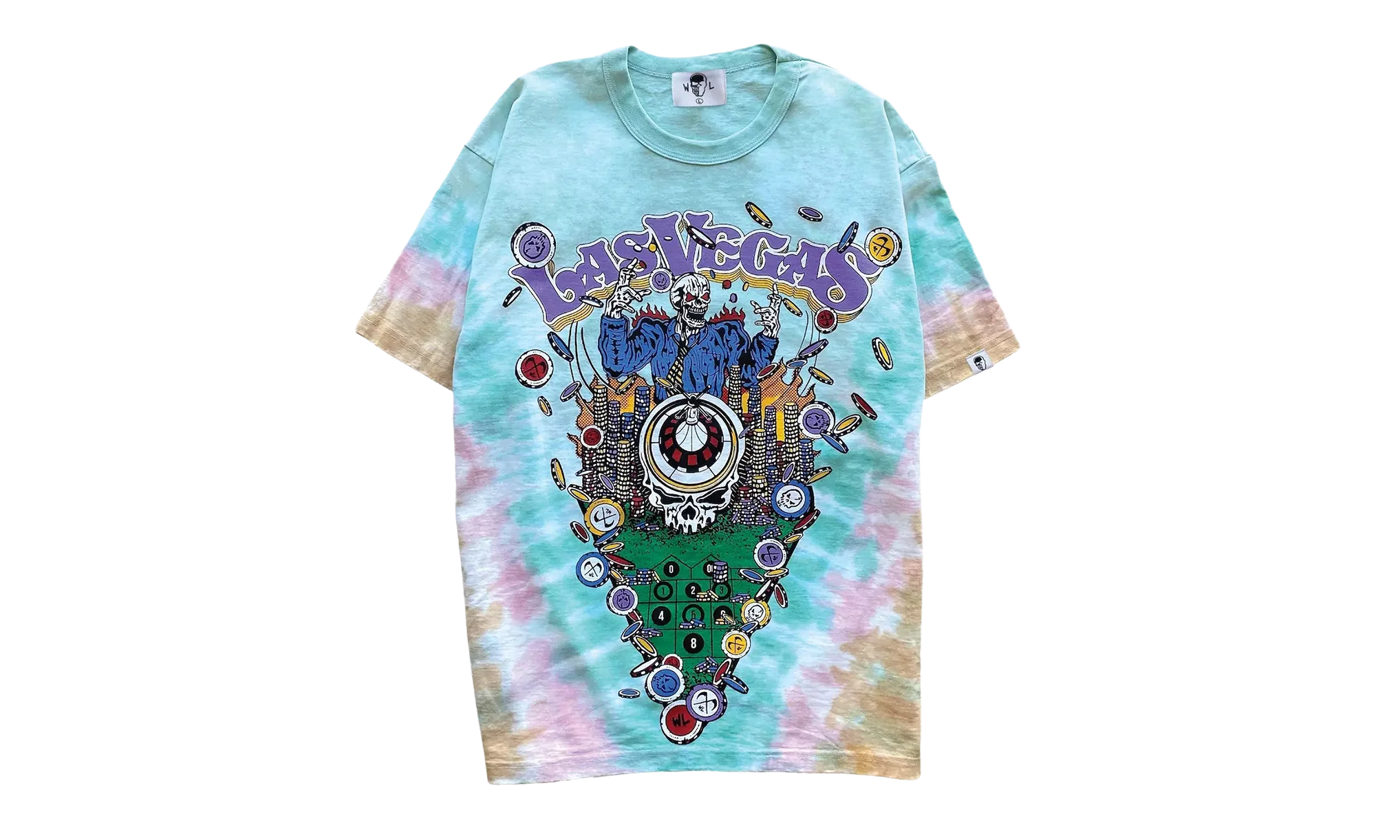 Vegas Roulette T-Shirt "Teal Multicolor" WL002