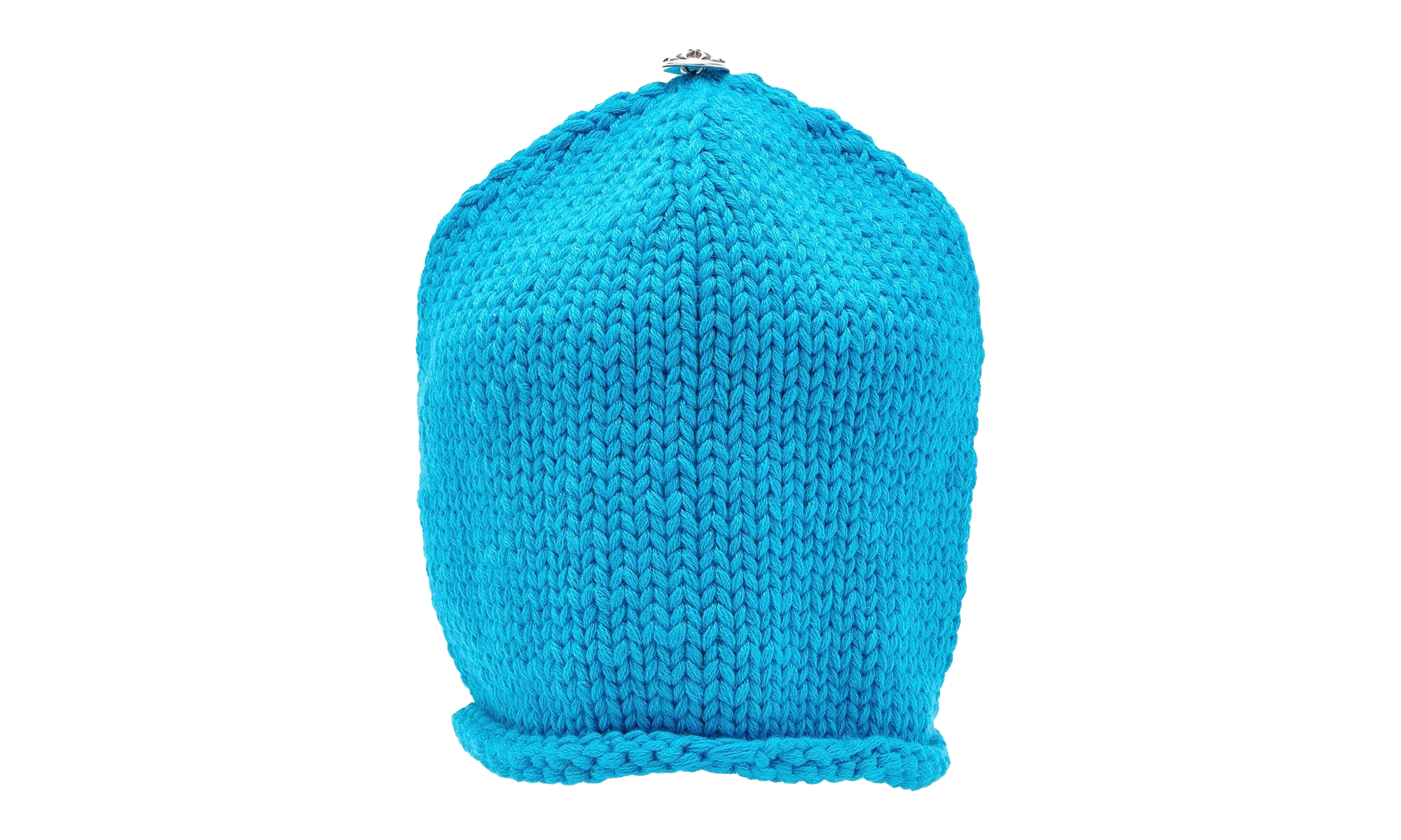 Leather Cross Patch Cashmere Knit Beanie "Blue / Purple" CHRM1132
