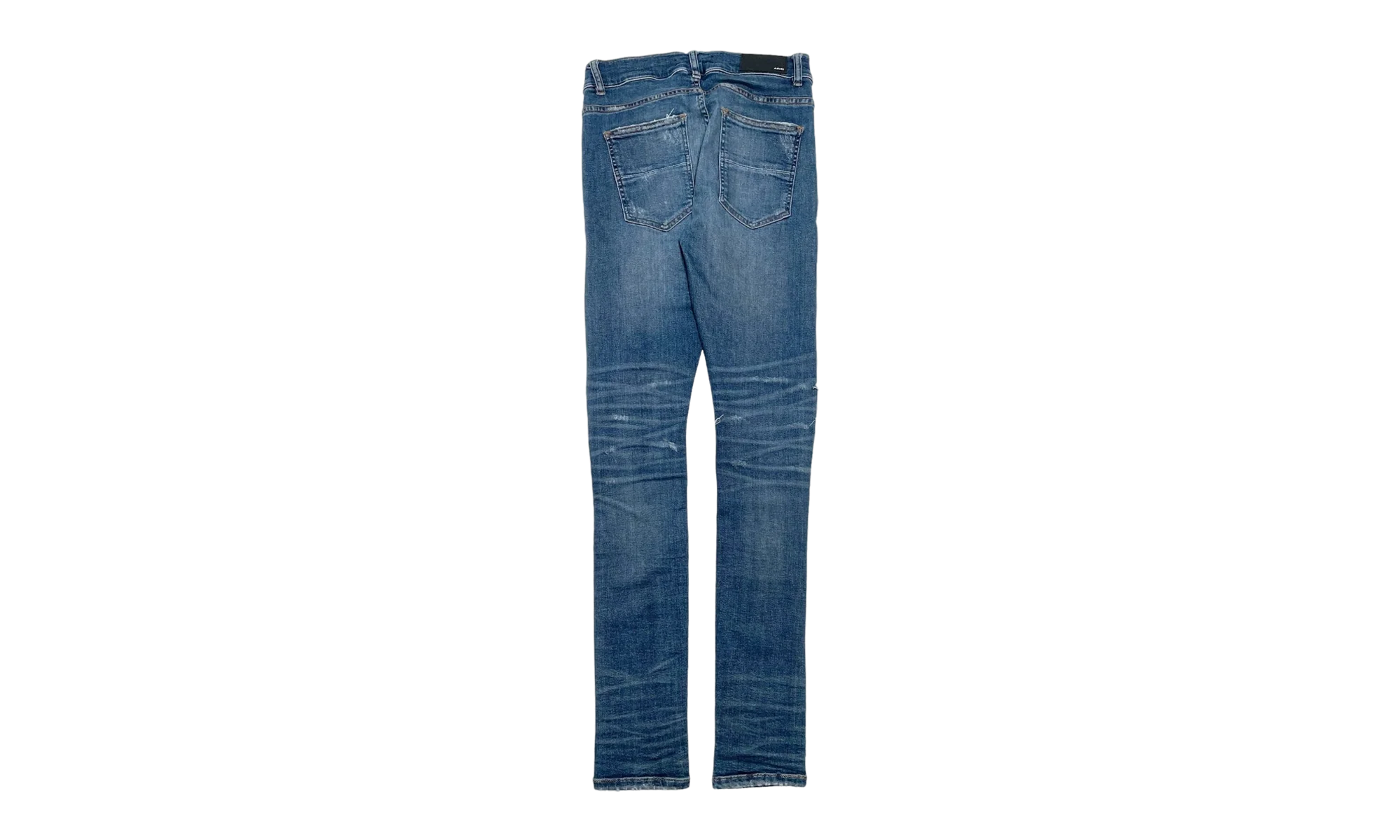 MX1 White Leather Patchwork Jeans "Classic Indigo (2017)" AMLPWJCI2017