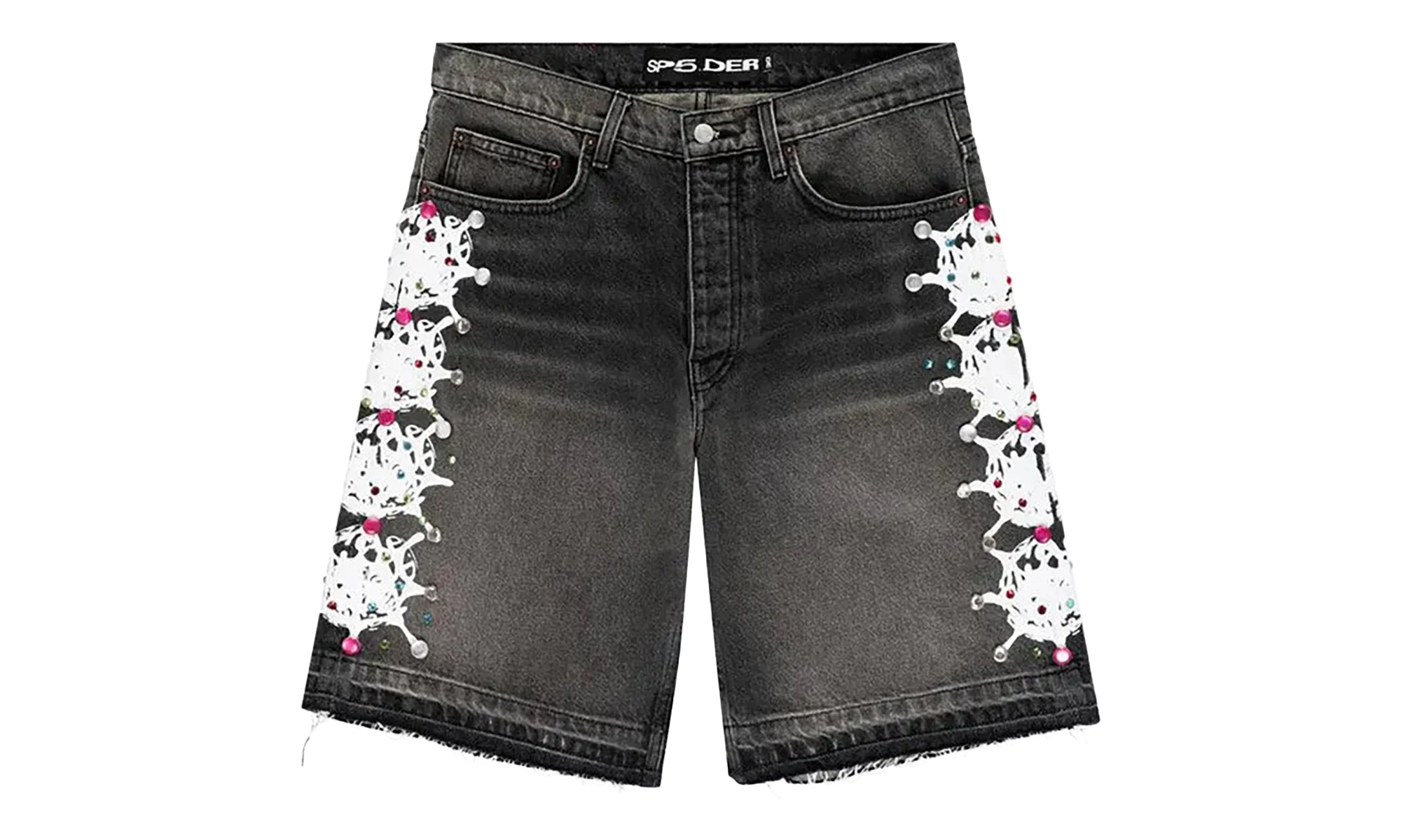 WEB STONE DENIM SHORTS "Black Wash" SP5der96
