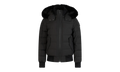 Ladriere Shearling Trim Bomber Jacket "Black / Black" M39LB015 BLK W BLK
