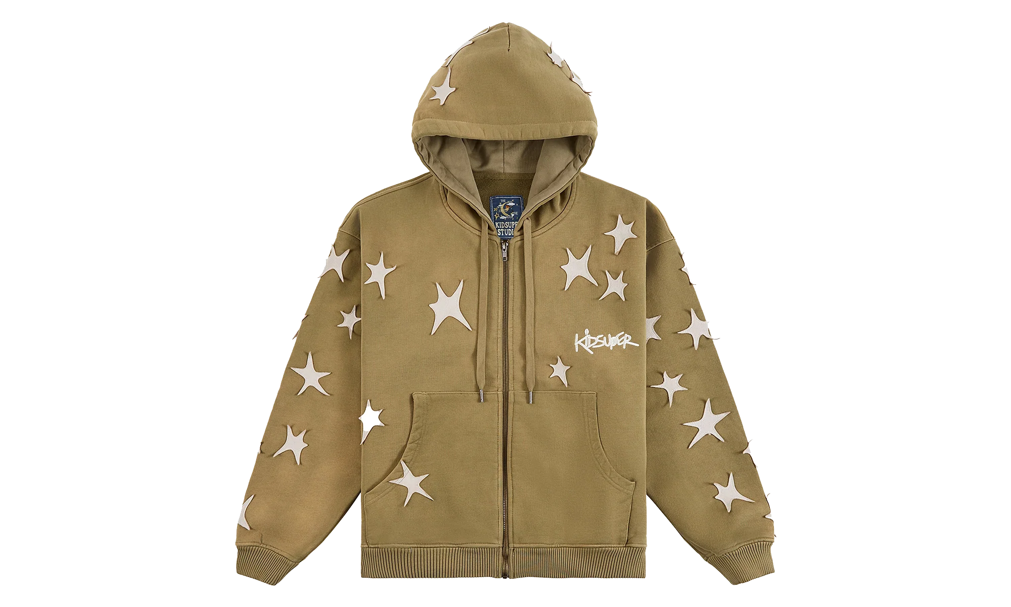 Patchwork Washed Hoodie "Green" KS004