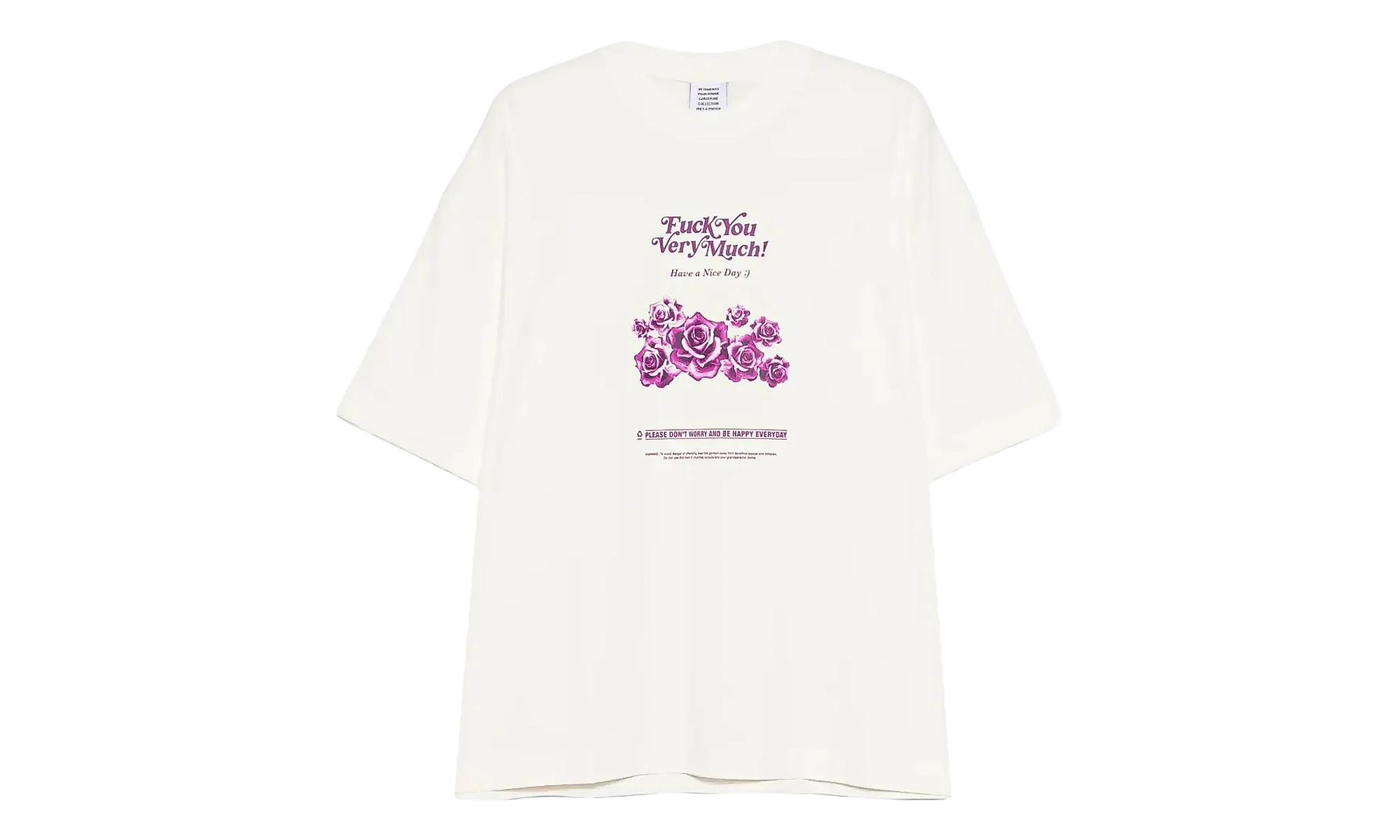 Fuck You Very Much T-Shirt "Vanilla" ME76TR263V VANI
