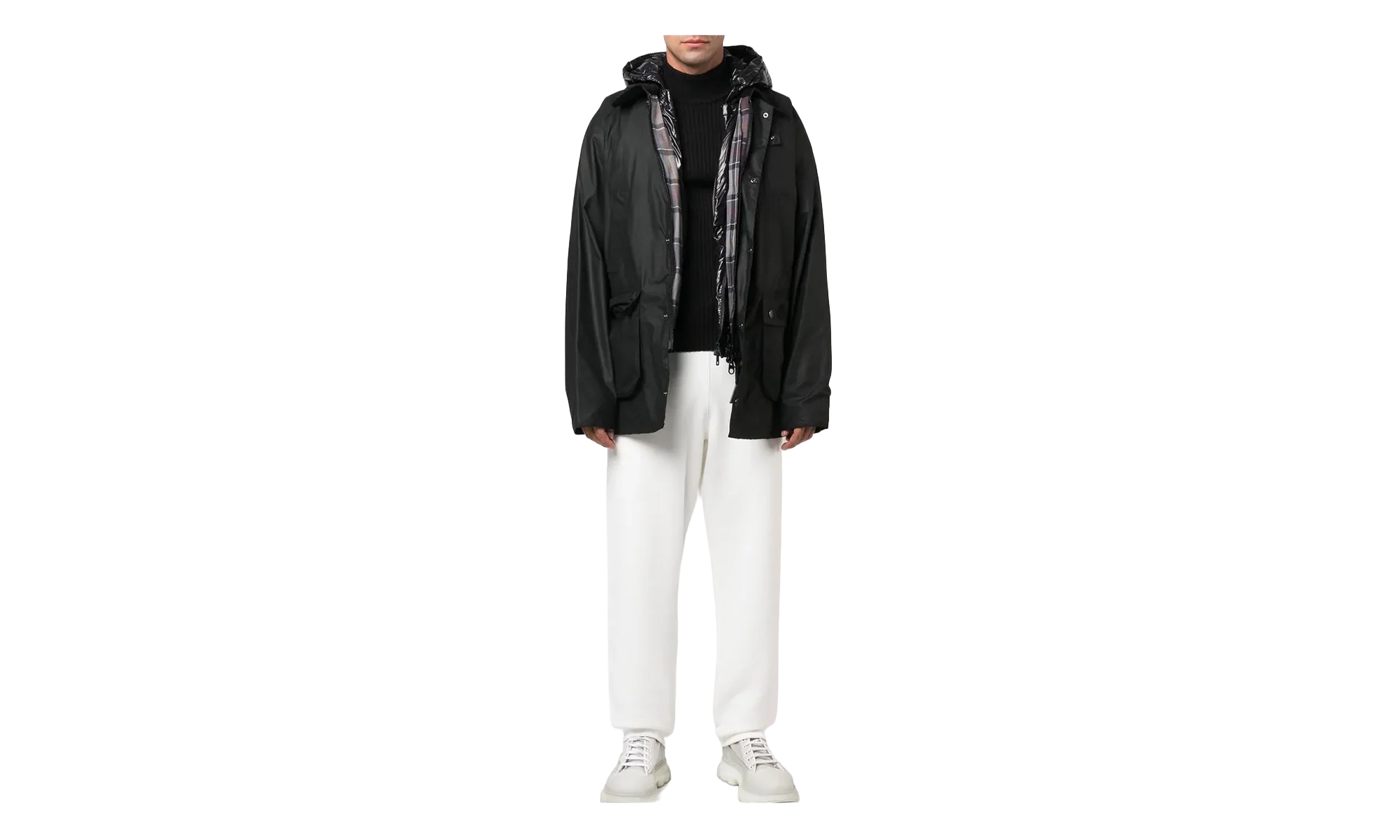 Pantalone in Felpa / Logo-Patch Track Pants "White" MON11