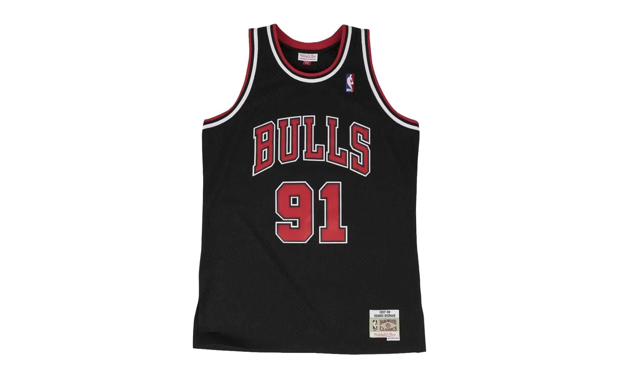NBA Dennis Rodman Swingman Alternate Jersey "1997 Chicago Bulls - Black" SMJYGS18152 CBUBLCK97DRD
