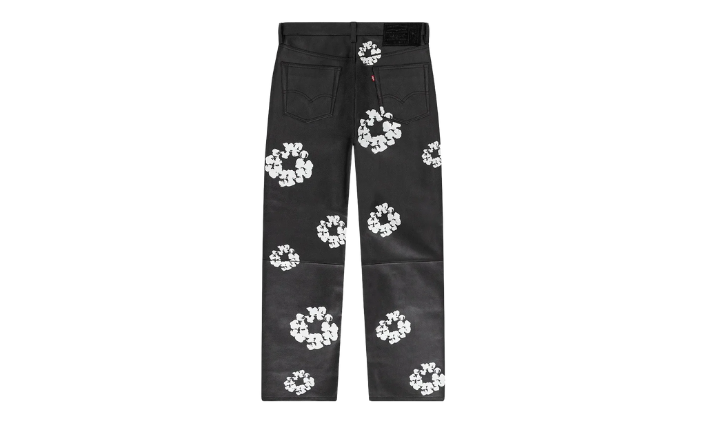 Levi's Leather Cotton Wreath Logo Pants "Black / White" DT340
