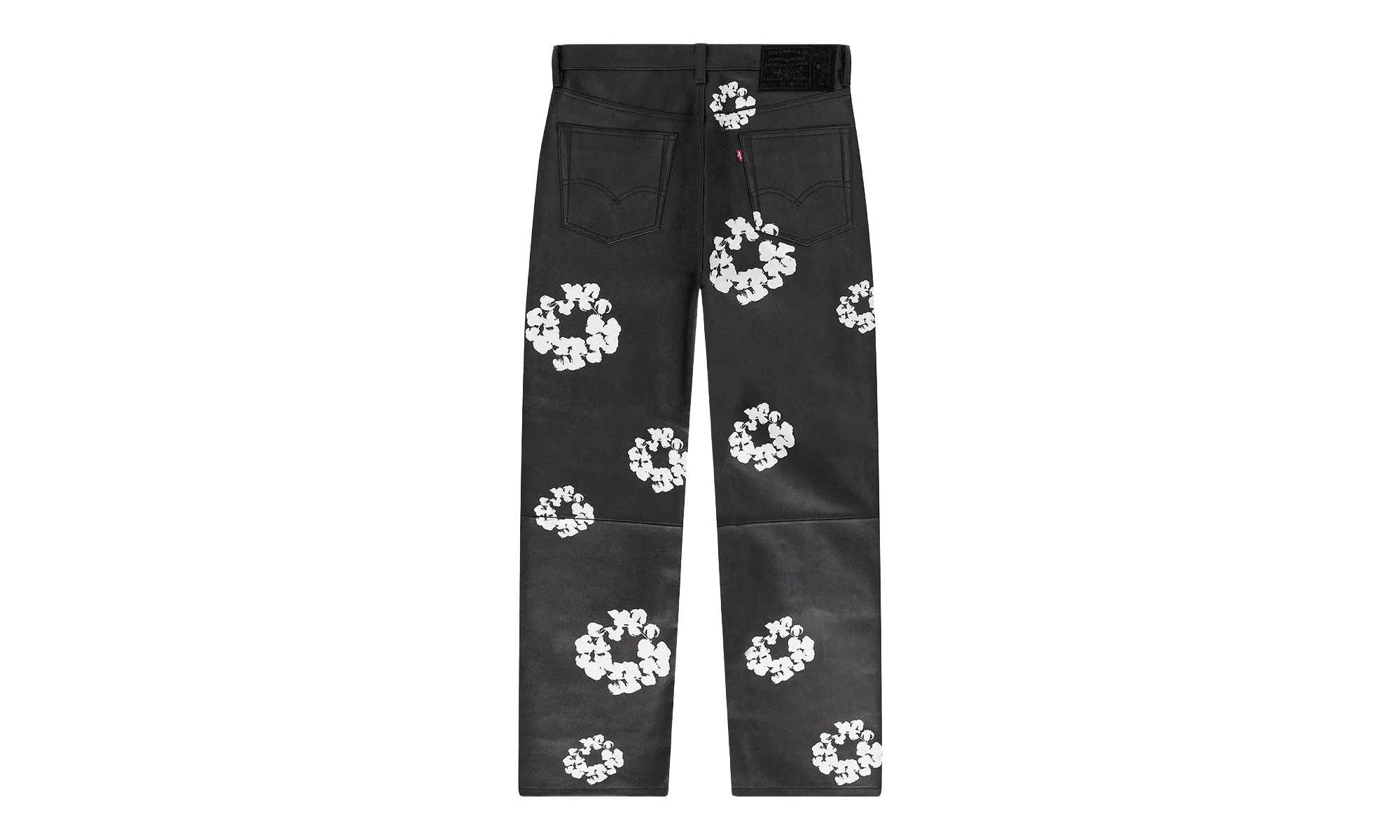 Levi's Leather Cotton Wreath Logo Pants "Black / White" DT340