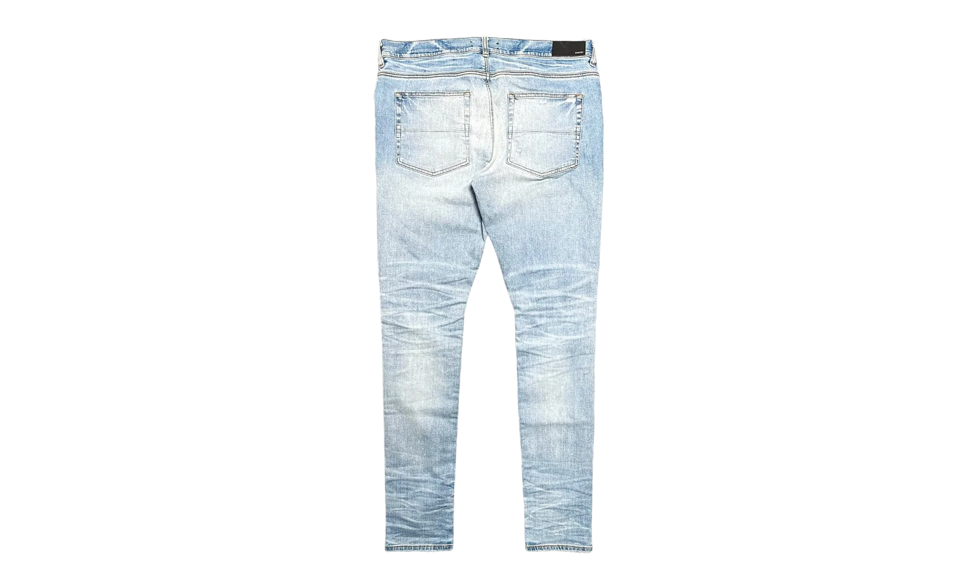 MX1 Grey Suede Patch Jeans "Clay Indigo" AMGSPJCI