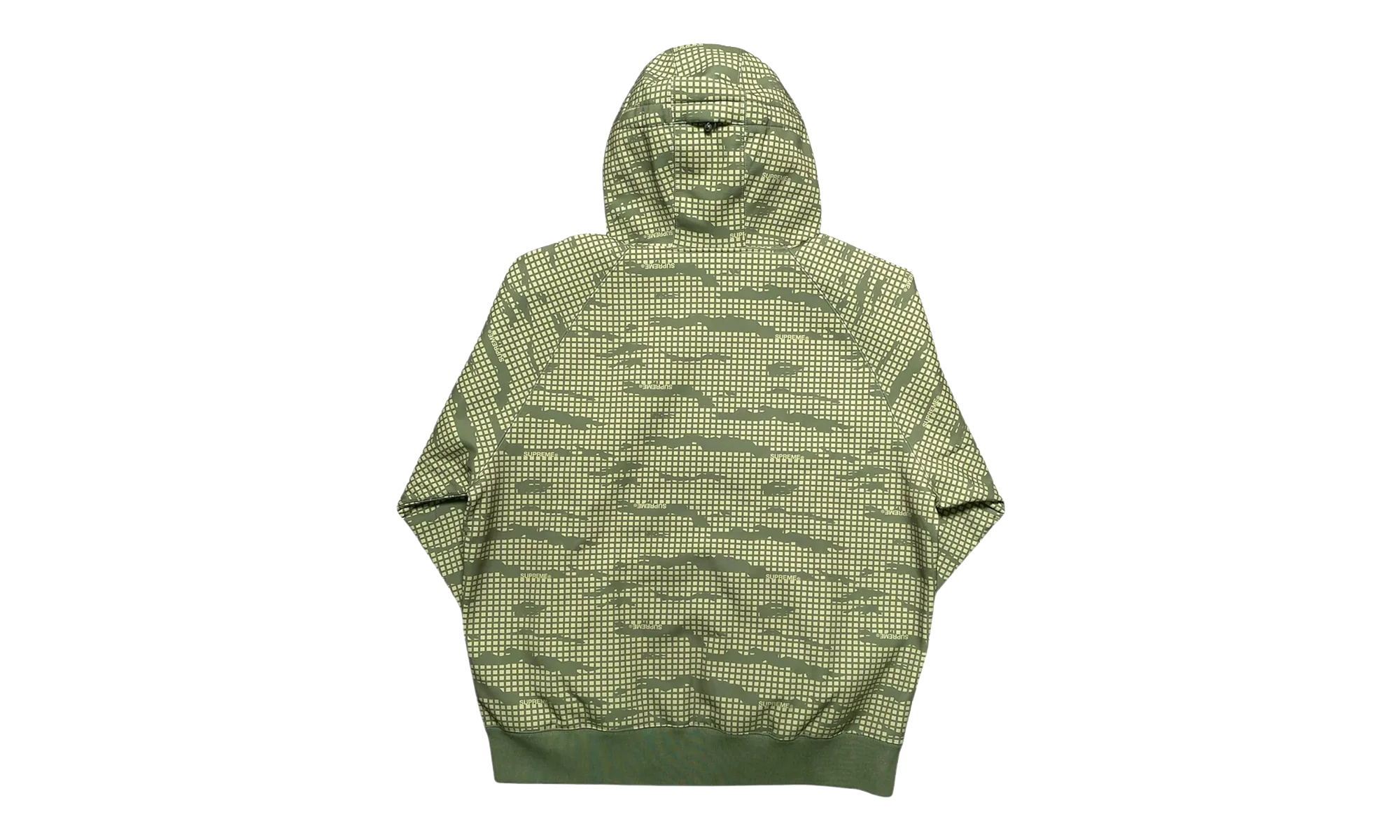 WINDSTOPPER Zip Up Hooded Sweatshirt "FW21 - Olive Grid Camo" SU27131