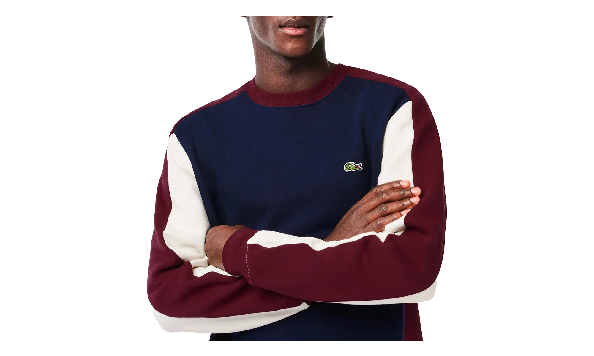Brushed Fleece Colourblock Sweatshirt "Navy / Zinfandel" SH1299 PIG