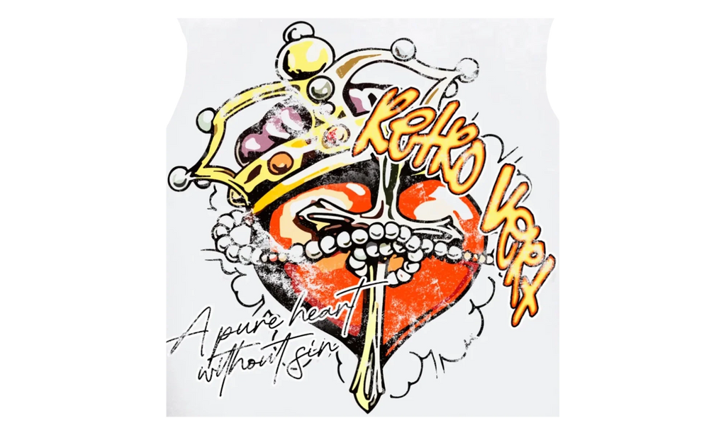 Heart Yellow Red Cutoff Tee "White" RET011