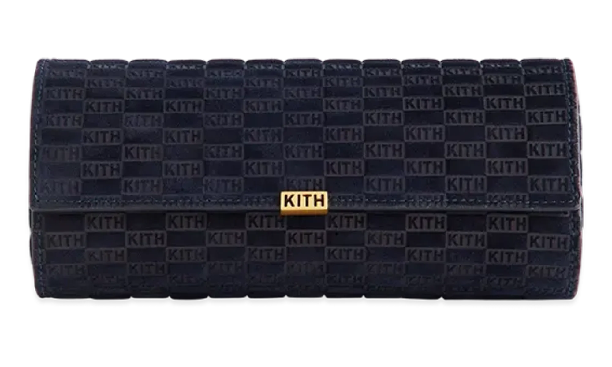 Kithmas Monogram Suede Leather 3-Watch Roll "Ink" KHMSL0039 432