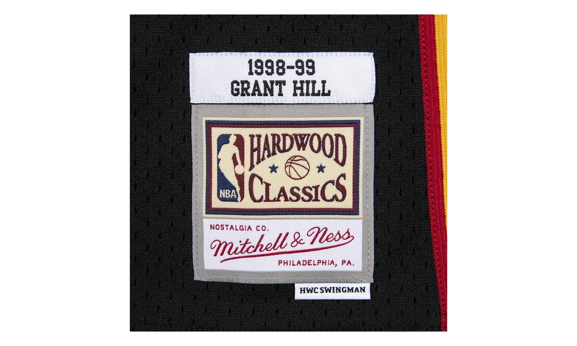 NBA Grant Hill Reload Swingman Jersey "1998 Detroit Pistons - Black" SMJYCP19295 DPIBLCK98GHI