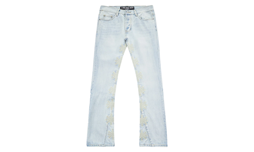 Studded Denim Pants "Bone" LSDSSBO
