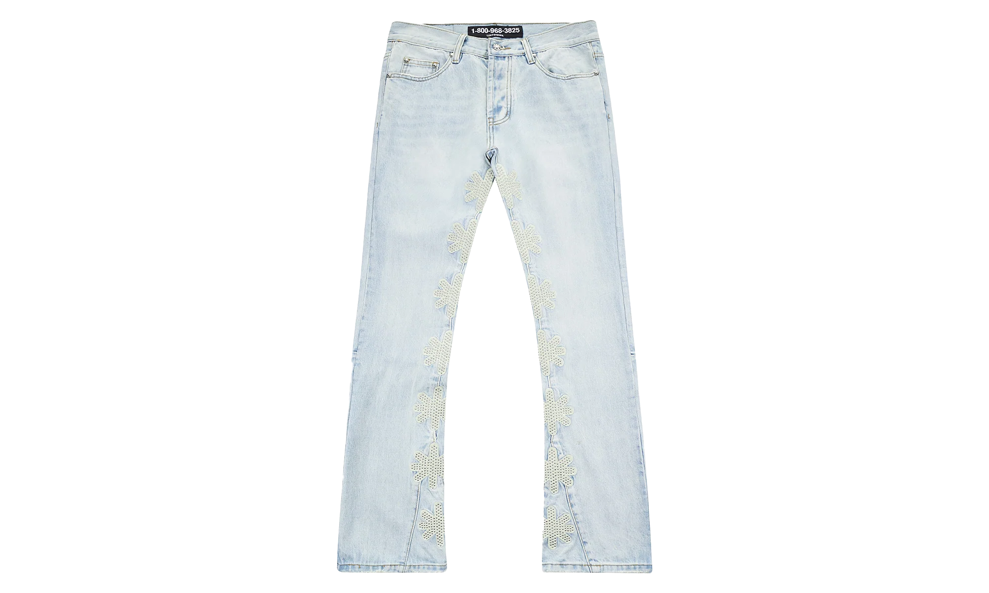 Studded Denim Pants "Bone" LSDSSBO