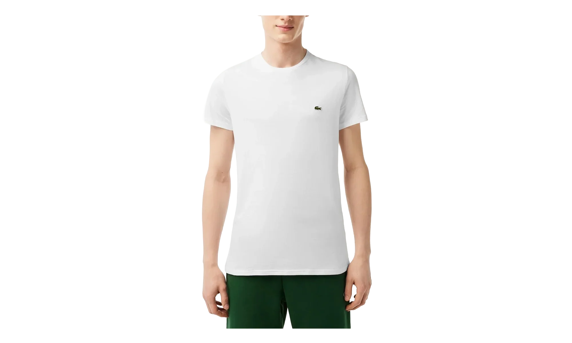Crew Neck Pima Cotton Jersey T-shirt "White" TH6709 001