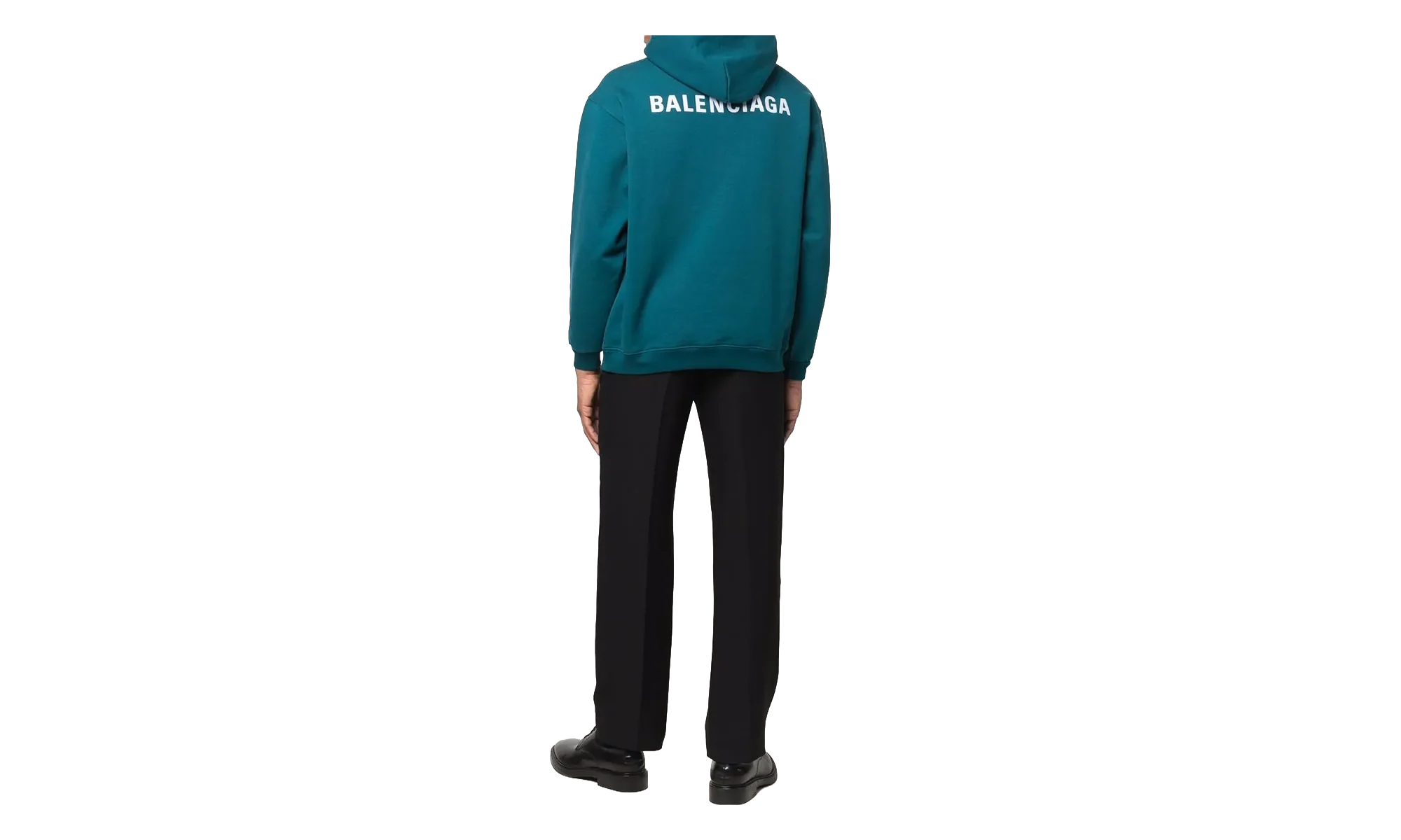 Logo Embroidered Hoodie "Petrol Blue" 600583 TLVB8 9567